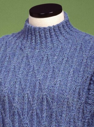 Twisted Cable and Diamond Turtleneck #122