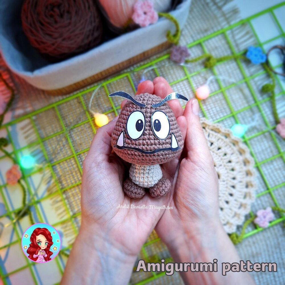 Goomba (from Mario Bros) amigurumi pattern | LoveCrafts, image size:1000x1000