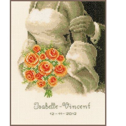 Vervaco Wedding Bouquet Counted Cross Stitch Kit - 19 x 24 cm