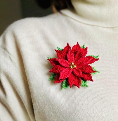 Poinsettia DIY Punch Embroidery Kit