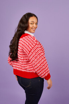 Take it Slow Sweater - Free Knitting Pattern for Women in Paintbox Yarns Chenille by Paintbox Yarns