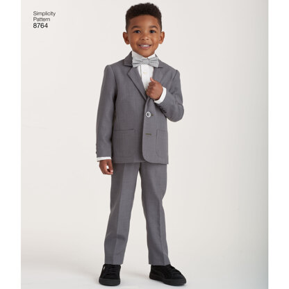 Simplicity 8764 Boys Suit and Ties - Paper Pattern, Size A (3-4-5-6-7-8)