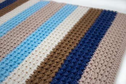 Farmhouse Even Moss Stitch Crochet Blanket