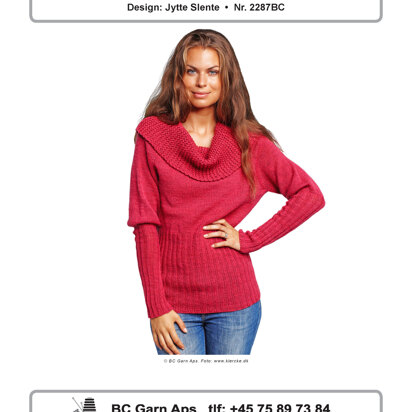 Sweater with Armour Collar in BC Garn Semilla Fino & Semilla Grosso - 2287BC - Downloadable PDF