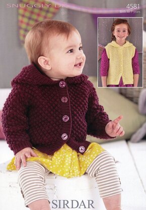Hooded Jacket and Waistcoat in Sirdar Snuggly DK - 4581