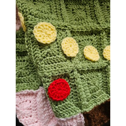 Holiday Tree Granny Square Blanket