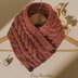 Cozy cable knitted cowl