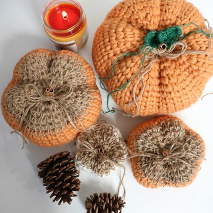 Knit Look Rustic Pumpkin