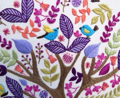 Stitchdoodles Folk Tree Stitchery, Hand Embroidery Pattern