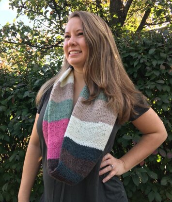 Tubular Cowl in Plymouth Yarn Hot Cakes - F826 - Downloadable PDF