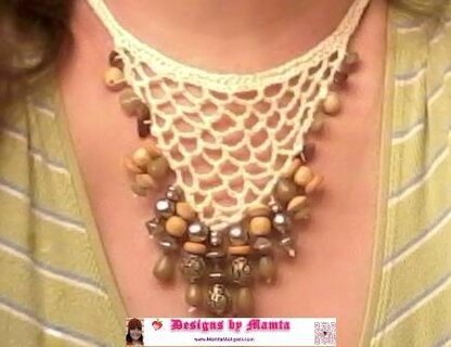 Crochet Necklace Pattern Beaded Lace Jewelry