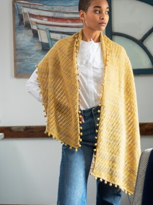 Strawflower Scarf in Berroco Dulce - Downloadable PDF