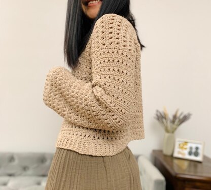 Crisscross stitch sweater