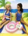 Barbie: swimwear, towel, bag, unicorn rubber ring