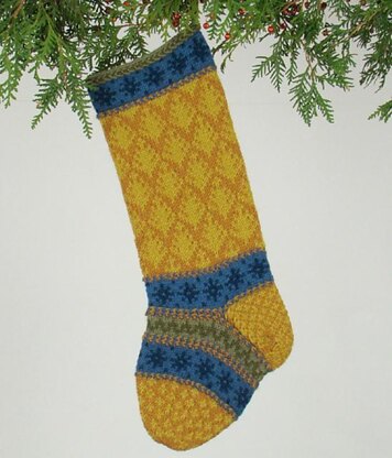 Gold Brocade Christmas Stocking