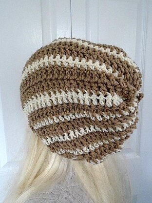 828 - Slouchy Striped Hat