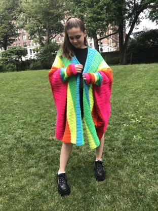 Rainbow on sale crochet cardigan