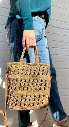 Twisted raffia Tote bag