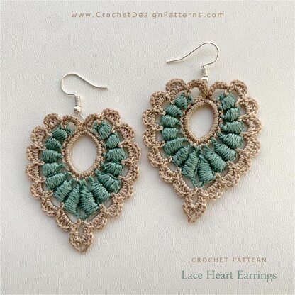Heart Earrings | Crochet Pattern