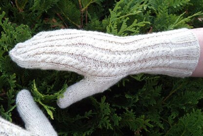 Twisted Trails Cabled Mittens
