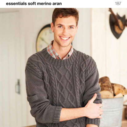 Sweaters in Rico Essentials Soft Merino Aran - 187
