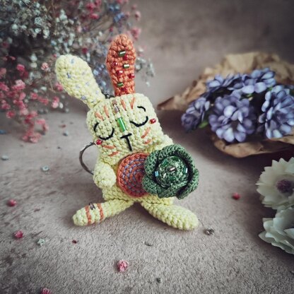 Miniature Bunny with Cabbage