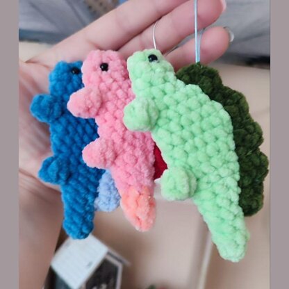 Crochet Pattern Dinosaur Amigurumi Keychain