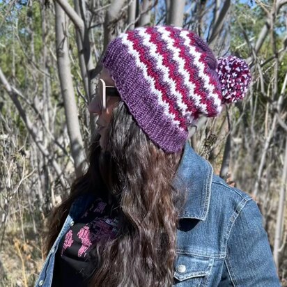 Zig Zag Knit Beanie