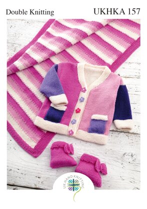 UKHKA 157 Jacket, Prem Rug and Bootees - UKHKA157pdf - Downloadable PDF