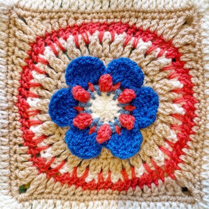 Colour Burst Flower Blanket