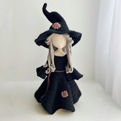 Crochet witch doll, amigurumi witch, Spooky witch