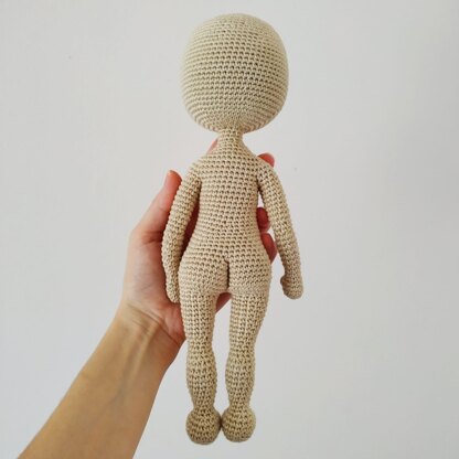 Crochet doll pattern Basic Doll body patterns Amigurumi doll pattern Crochet body doll base 29 cm (11,4 inch) (English, Deutsch, Français)