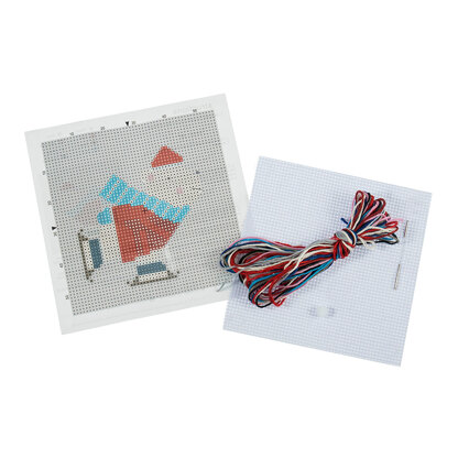 Trimits Counted Cross Stitch Kit: Skating Polar Bear Cross Stitch Kit - 13 x 13cm