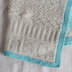 Gansey Style Baby Blanket & Monkey - in Debbie Bliss Cashmerino Aran & Baby Cashmerino