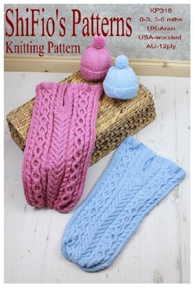 Kniting pattern Cuddle Cable Cocoon  #318