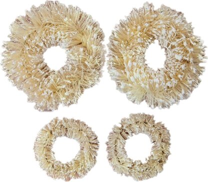 Prima Marketing Christmas In The Country Sisal Wreaths 4/Pkg - 595272