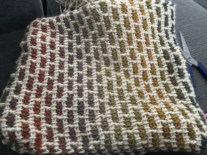 Brick Stitch Tunisian Crochet Cowl