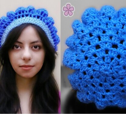 Crochet beret in 2 colors _ L02
