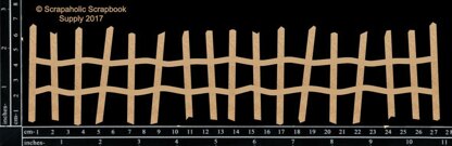 Scrapaholics Laser Cut Chipboard 1.8mm Thick - Old Fence, 10.75"X2.7"