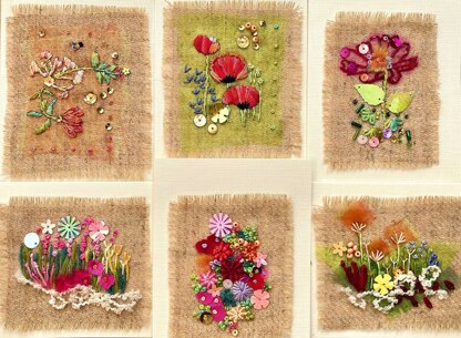 Rowandean Cottage Garden Cards Embroidery Kit