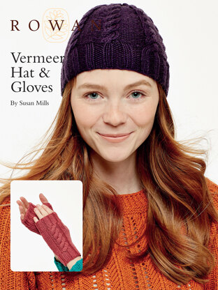 Vermeer Hat & Gloves in Rowan Pure Wool Worsted