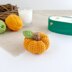 Crochet pumpkin keyring Amigurumi pattern Halloween ornament Car mirror hanger Bag keychain charm