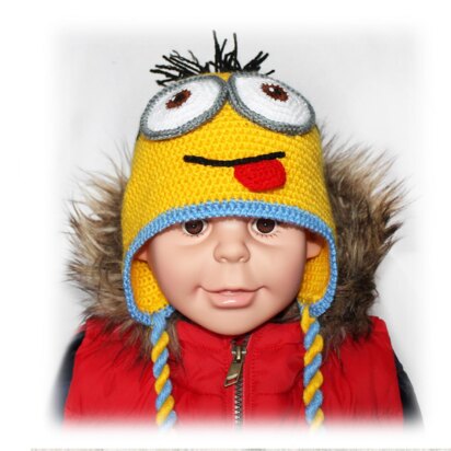 Minion Earflup Hat Crochet Pattern