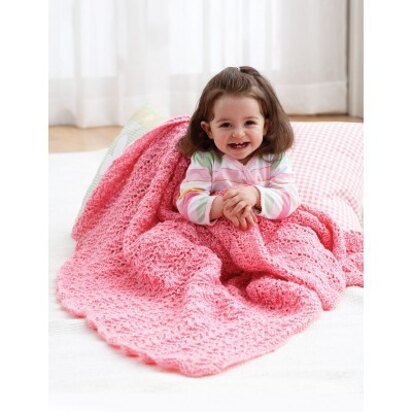 Knit Blanket in Bernat Baby Coordinates Solids