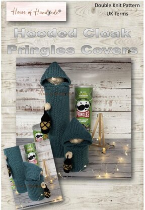Hooded Cloak Pringles Tub Covers 185g & 40g Knitting Pattern