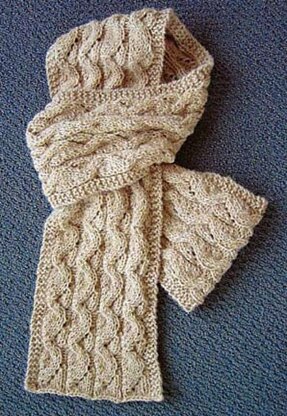 Open and Fold Cabled Scarf