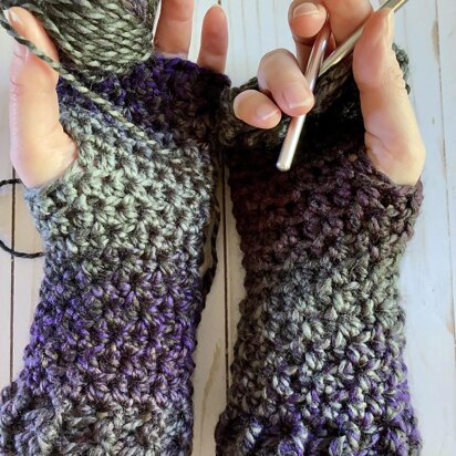 Amethyst mitts