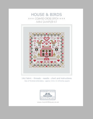 Riverdrift House House & Birds Mini Cross Stitch Kit