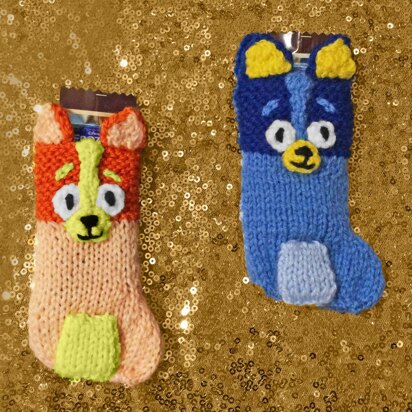 Bluey and Bingo Christmas Stocking / Tree Dec