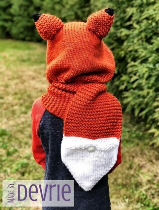 Fox or Wolf Hooded Scarf